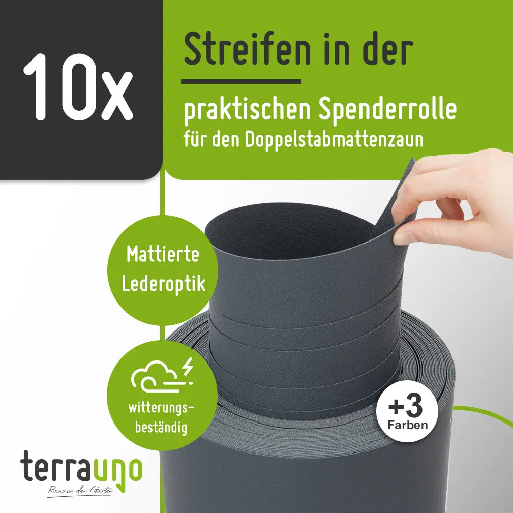 Sichtschutzstreifen | PP| Polypropylen | Lederoptik - Image 6